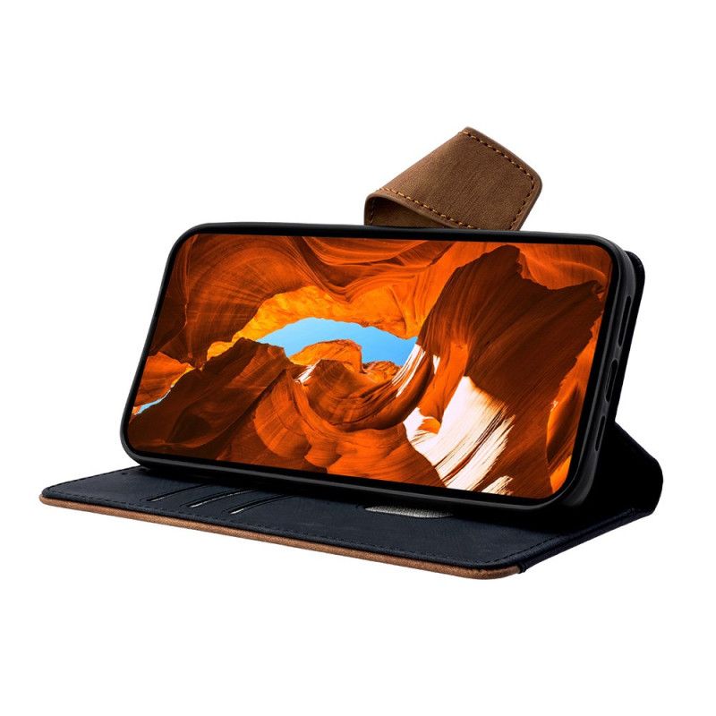 Lederhüllen Für Xiaomi Redmi Note 14 Pro 4g Rfid-blockierende Geldbörse In Zweifarbiger Wildlederoptik