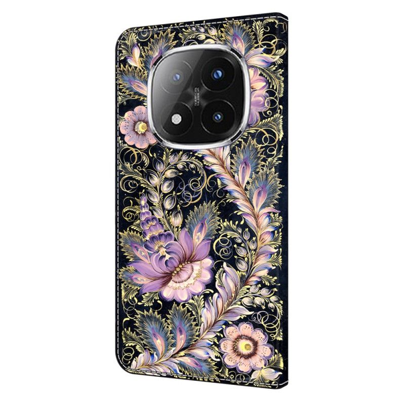 Lederhüllen Für Xiaomi Redmi Note 14 Pro 4g Vintage-blumenmuster