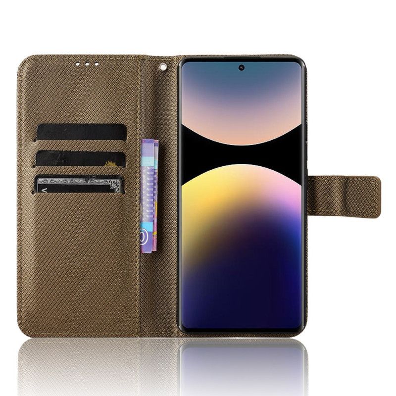 Lederhüllen Xiaomi Redmi Note 14 Pro 4g Diamantstruktur
