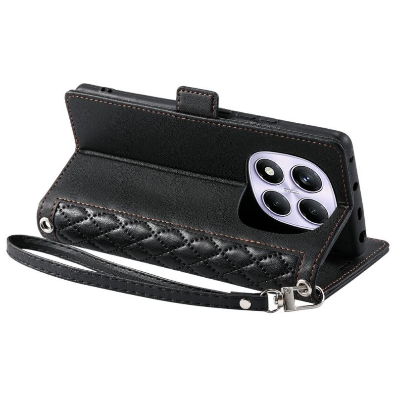 Lederhüllen Xiaomi Redmi Note 14 Pro 4g Gesteppt Mit Riemen