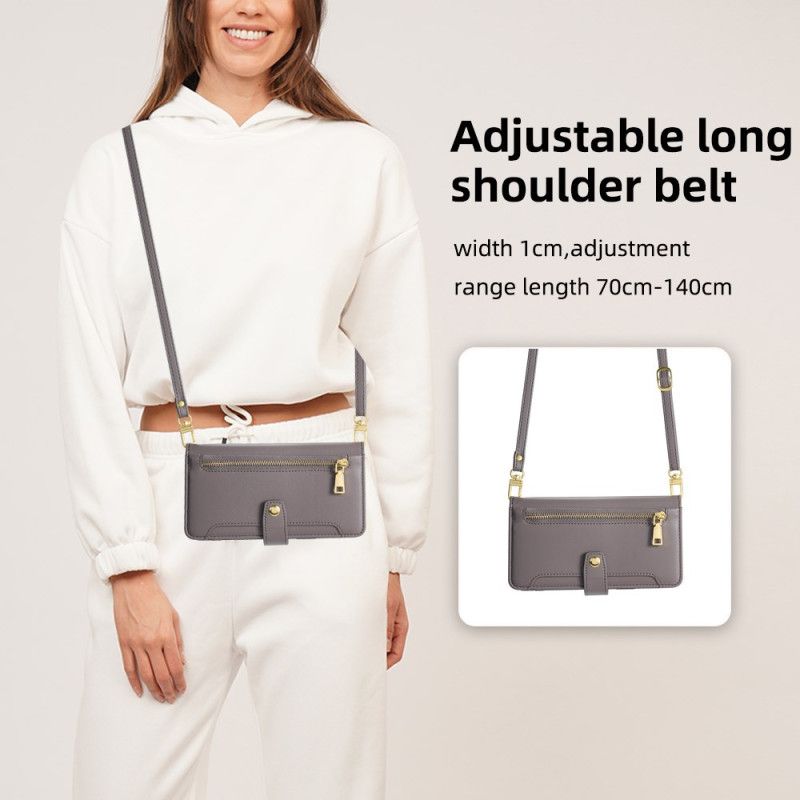 Lederhüllen Xiaomi Redmi Note 14 Pro 4g Handyhülle Schulter- Und Umhängegeldbörse