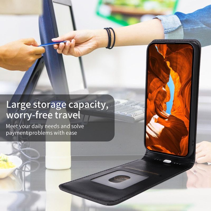 Lederhüllen Xiaomi Redmi Note 14 Pro 4g Handyhülle Vertikales Klappdesign