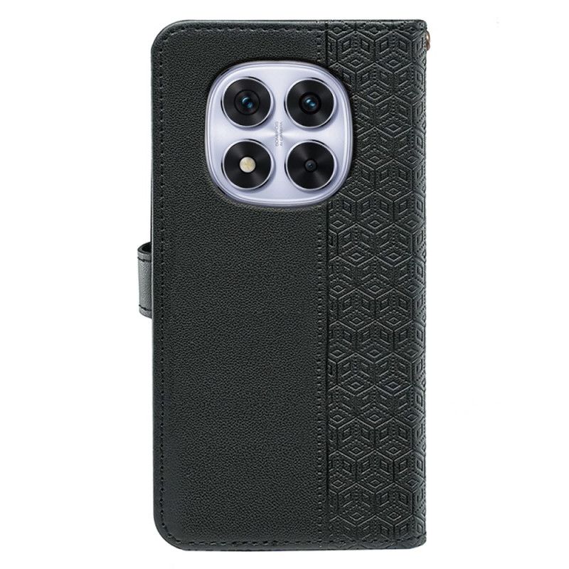 Lederhüllen Xiaomi Redmi Note 14 Pro 4g Handyhülle Würfelbordüre Und Riemen