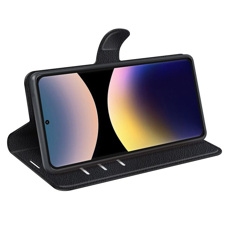 Lederhüllen Xiaomi Redmi Note 14 Pro 4g Klassisches Litschi-kunstleder