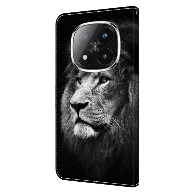 Lederhüllen Xiaomi Redmi Note 14 Pro 4g Löwenmuster