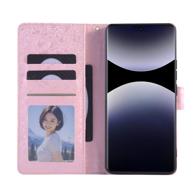 Lederhüllen Xiaomi Redmi Note 14 Pro 4g Rfid-blockierendes Blumenmuster