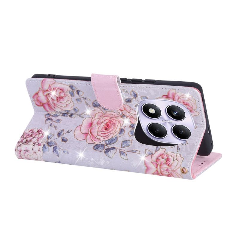 Lederhüllen Xiaomi Redmi Note 14 Pro 4g Rfid-blockierendes Blumenmuster