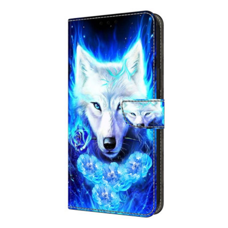 Lederhüllen Xiaomi Redmi Note 14 Pro 4g Weißer Wolf