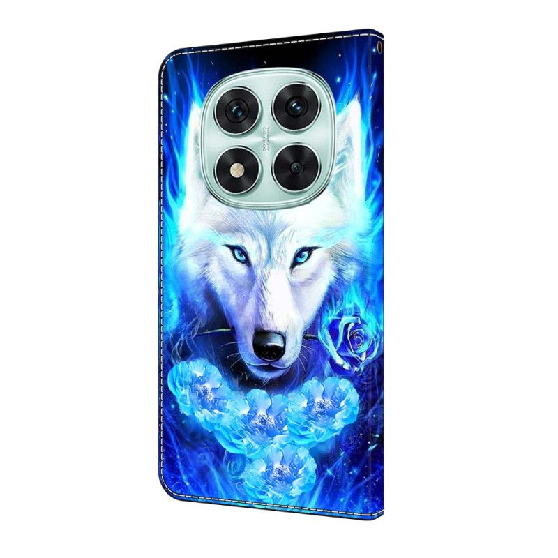 Lederhüllen Xiaomi Redmi Note 14 Pro 4g Weißer Wolf