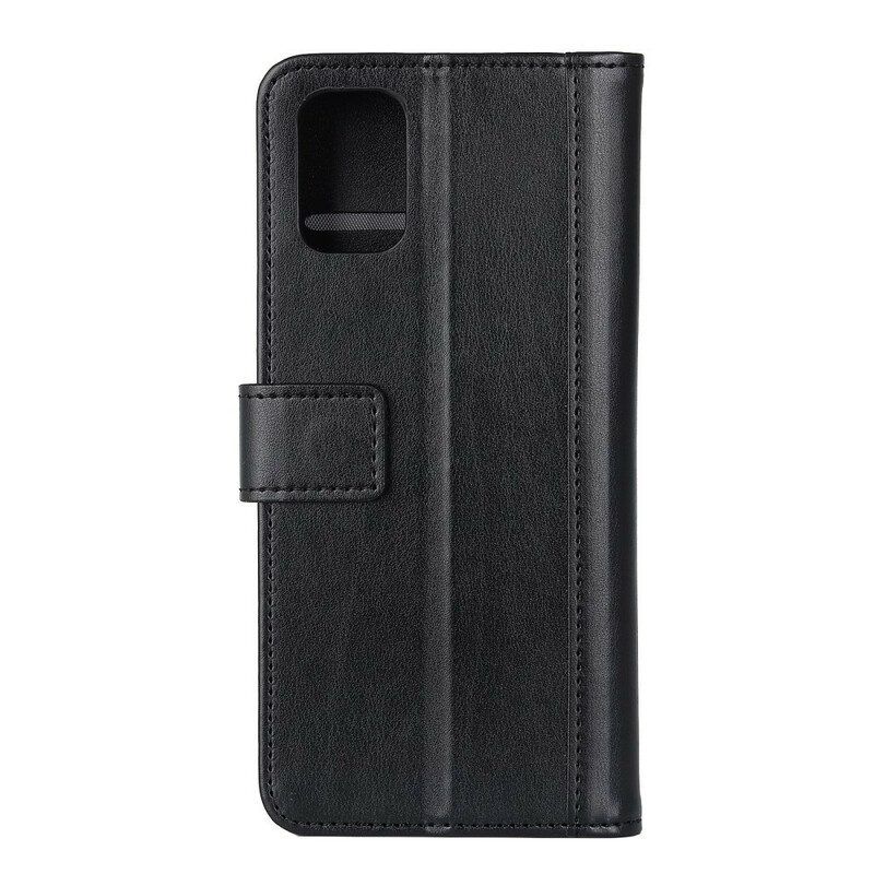 Flip Case Für Samsung Galaxy A52 4G / A52 5G / A52s 5G Farbige Version Aus Spaltleder