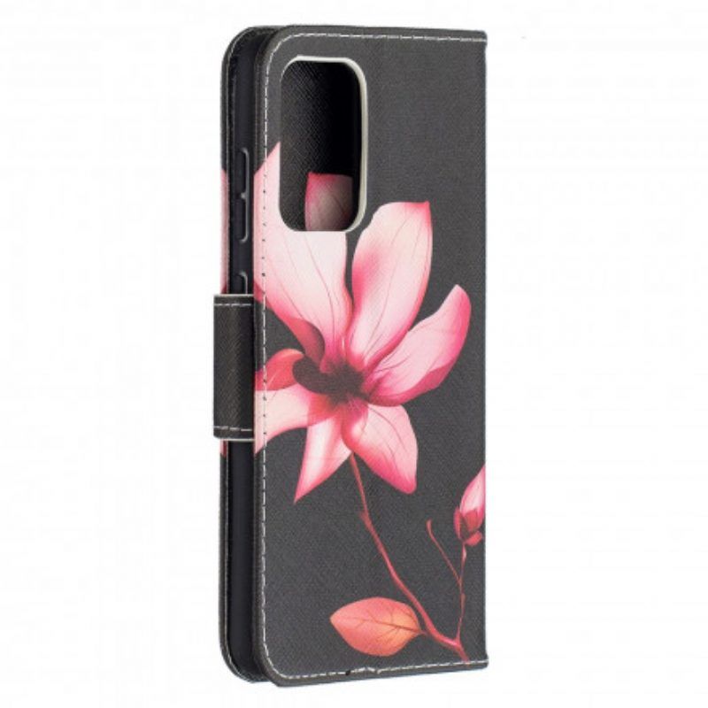 Flip Case Für Samsung Galaxy A52 4G / A52 5G / A52s 5G Pinke Blume