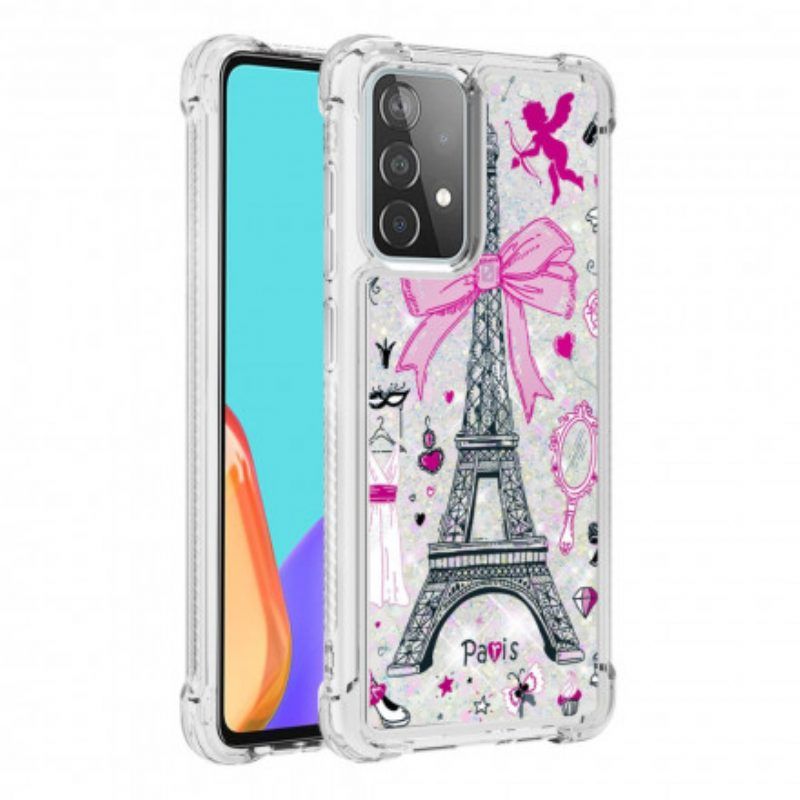 Handyhülle Für Samsung Galaxy A52 4G / A52 5G / A52s 5G Die Eiffelturm-pailletten