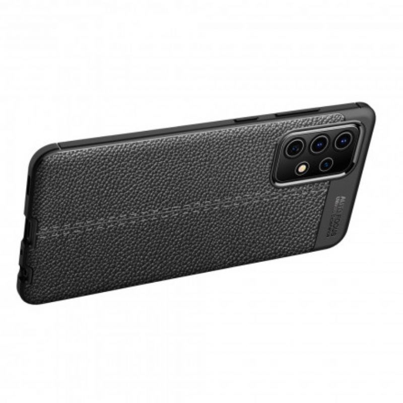 Handyhülle Für Samsung Galaxy A52 4G / A52 5G / A52s 5G Doppellinien-litschi-ledereffekt