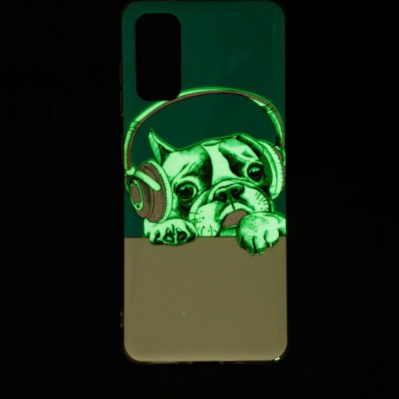 Handyhülle Für Samsung Galaxy A52 4G / A52 5G / A52s 5G Fluoreszierender Hund