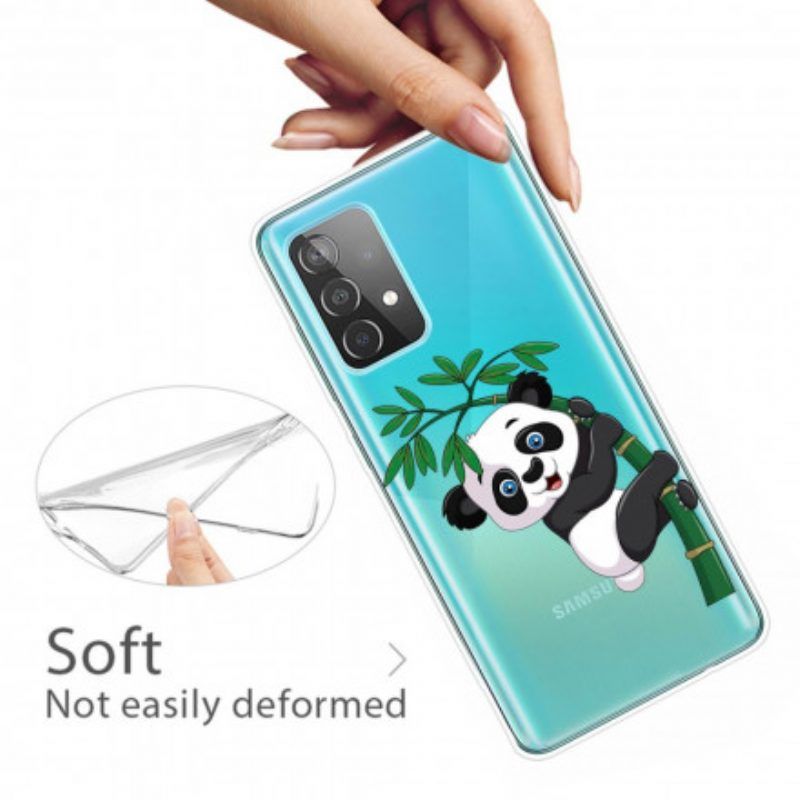 Handyhülle Für Samsung Galaxy A52 4G / A52 5G / A52s 5G Panda Auf Bambus