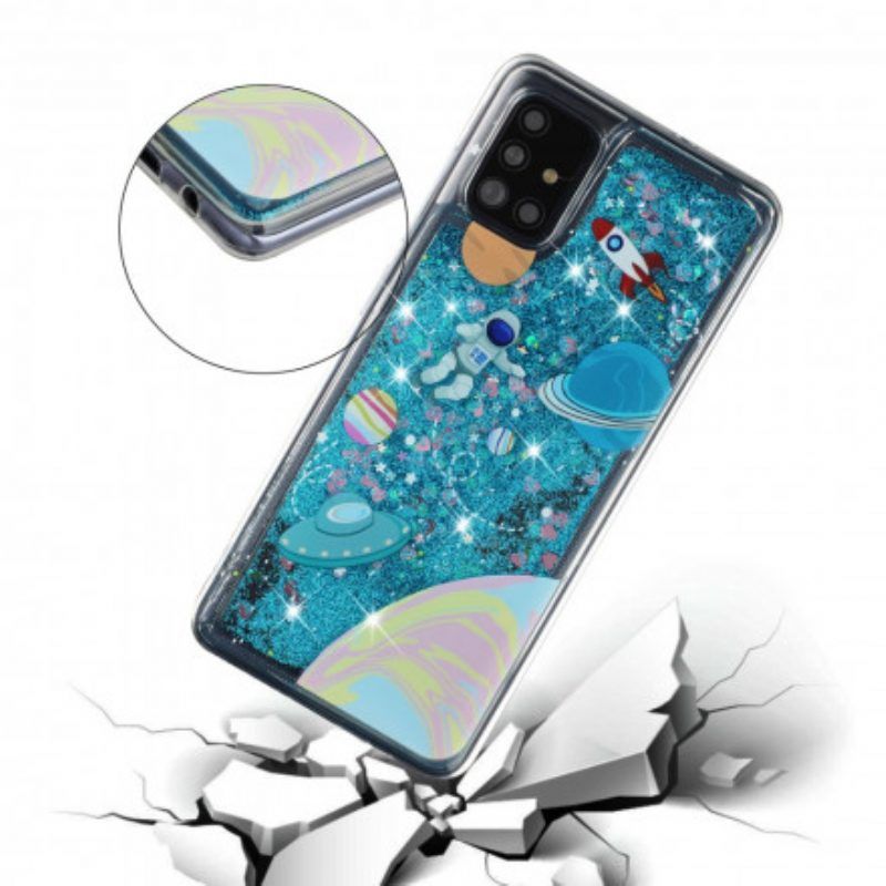 Handyhülle Für Samsung Galaxy A52 4G / A52 5G / A52s 5G Weltraum-pailletten