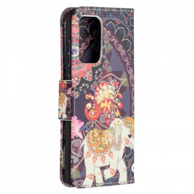 Lederhüllen Für Samsung Galaxy A52 4G / A52 5G / A52s 5G Ethnische Elefanten-mandala