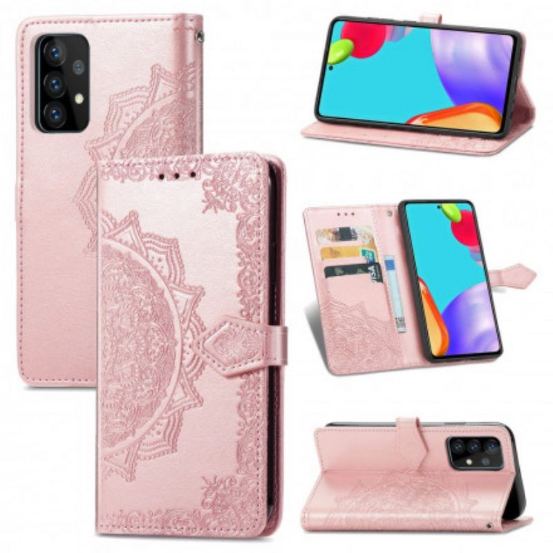 Lederhüllen Für Samsung Galaxy A52 4G / A52 5G / A52s 5G Mandala-mittelalter