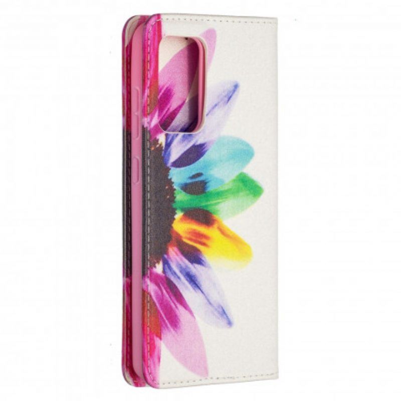 Schutzhülle Für Samsung Galaxy A52 4G / A52 5G / A52s 5G Flip Case Aquarellblume