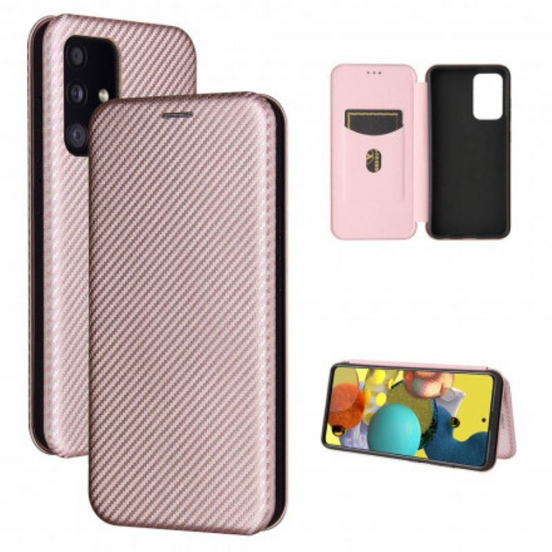 Schutzhülle Für Samsung Galaxy A52 4G / A52 5G / A52s 5G Flip Case Kohlefaser