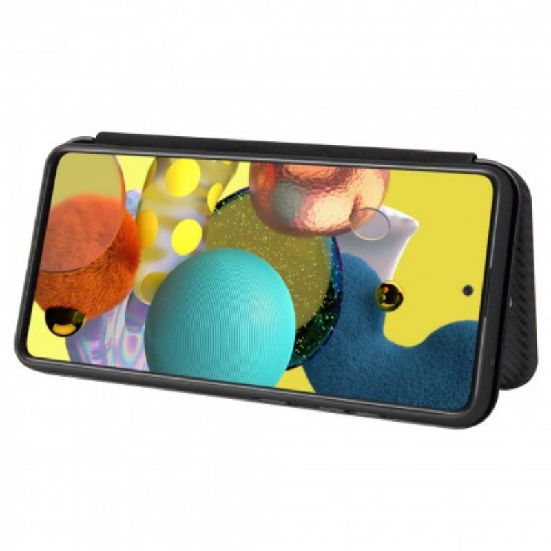 Schutzhülle Für Samsung Galaxy A52 4G / A52 5G / A52s 5G Flip Case Kohlefaser