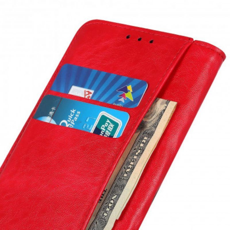 Schutzhülle Für Samsung Galaxy A52 4G / A52 5G / A52s 5G Flip Case Spaltleder-textur