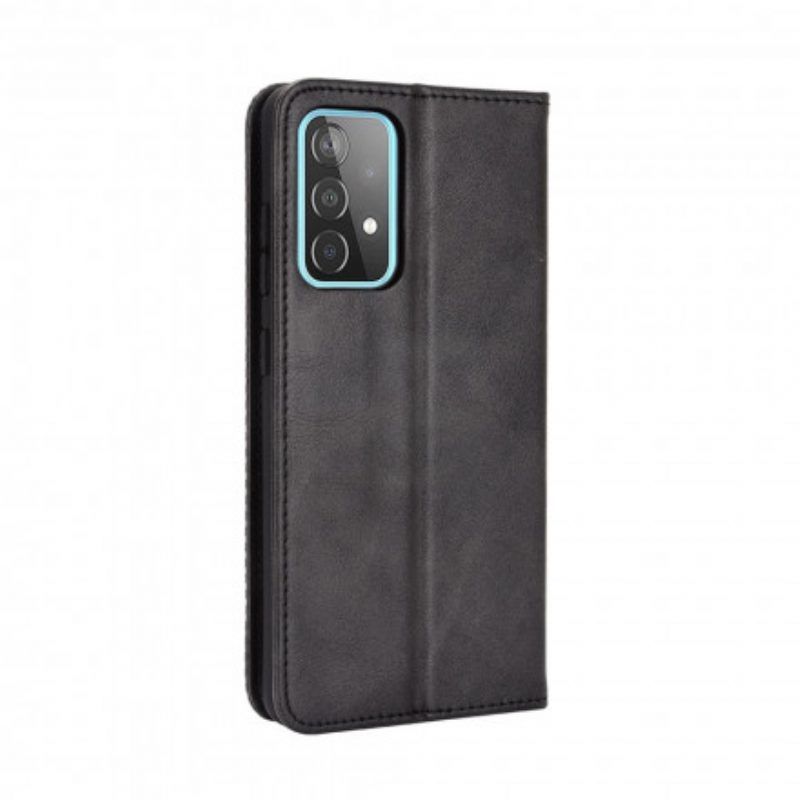 Schutzhülle Für Samsung Galaxy A52 4G / A52 5G / A52s 5G Flip Case Stilisierter Vintage-ledereffekt