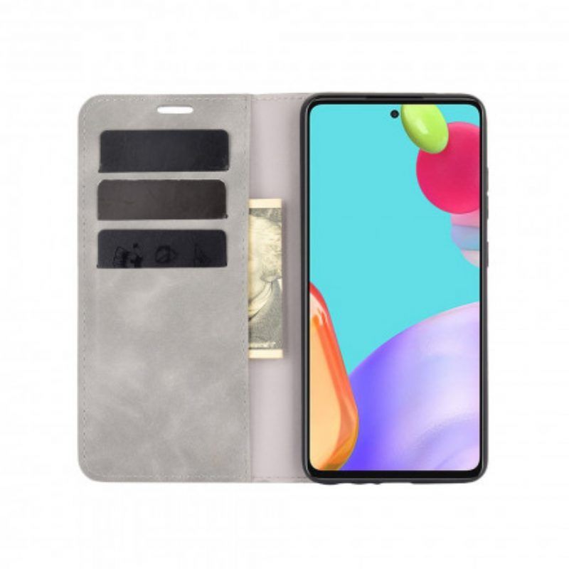 Schutzhülle Für Samsung Galaxy A52 4G / A52 5G / A52s 5G Flip Case Weicher Ledereffekt