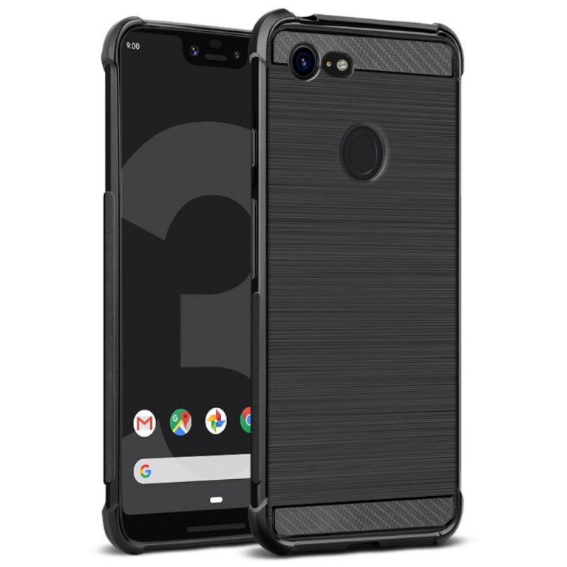 Hülle Google Pixel 3 XL Imak Gebürstete Kohlefaser