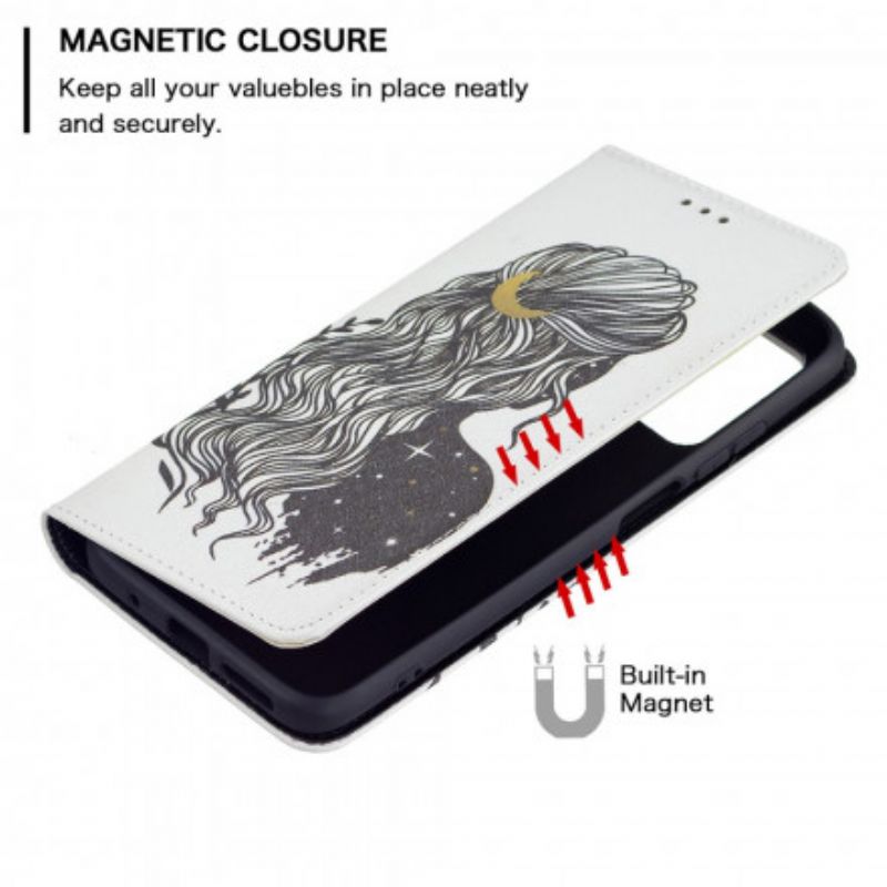 Flip Case Für Xiaomi Redmi 10 Schönes Haar