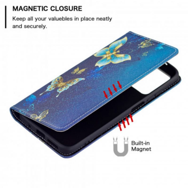 Flip Case Xiaomi Redmi 10 Bunte Schmetterlinge