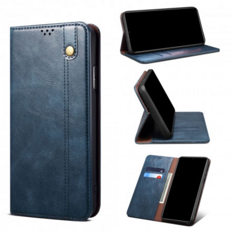 Flip Case Xiaomi Redmi 10 Gewachstes Kunstleder