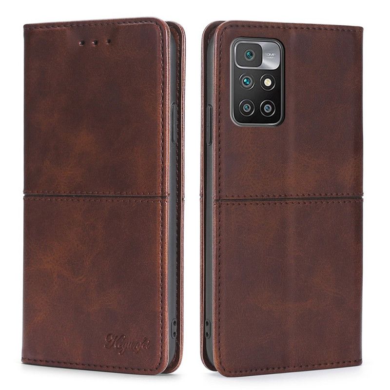 Flip Case Xiaomi Redmi 10 Handyhülle Stil Leder Couture