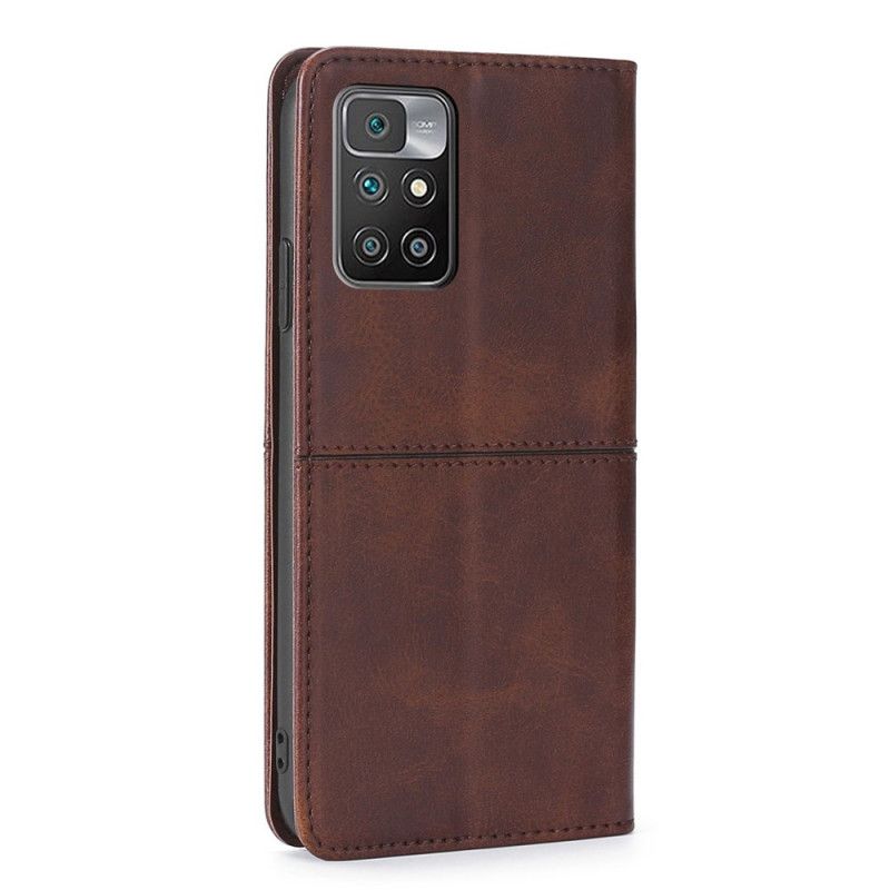 Flip Case Xiaomi Redmi 10 Handyhülle Stil Leder Couture