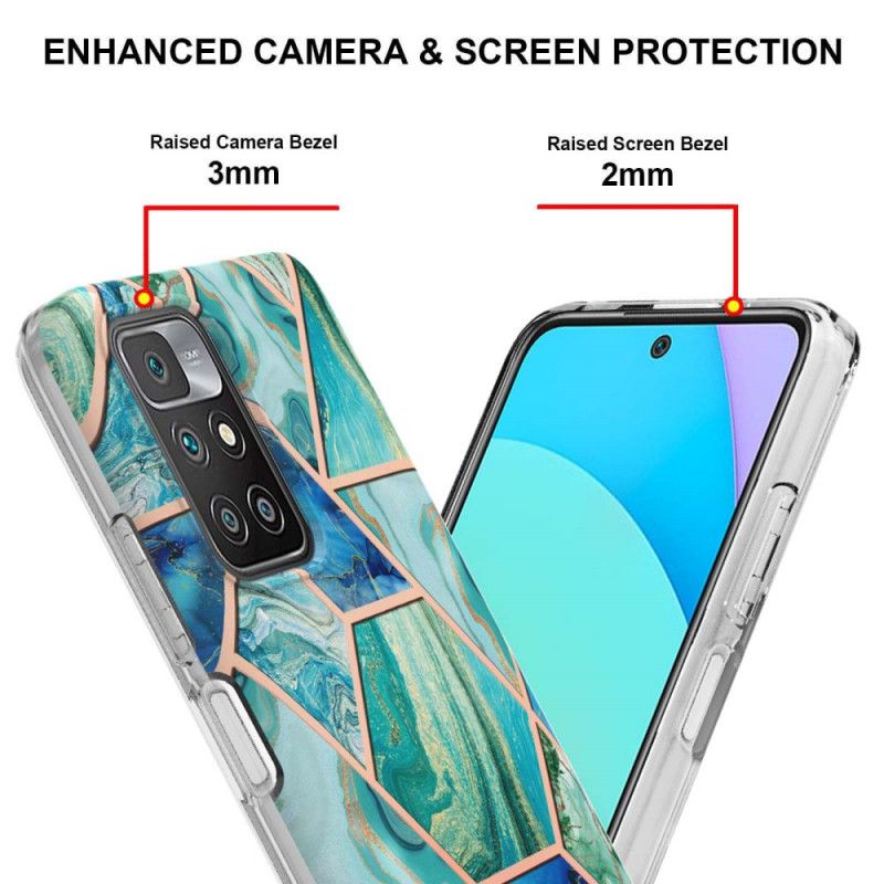 Hülle Für Xiaomi Redmi 10 Intensive Geometrie Marmor