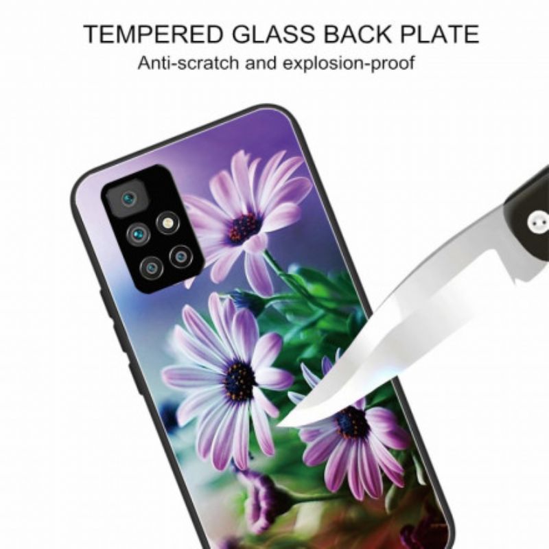 Hülle Für Xiaomi Redmi 10 Realistische Blumen Aus Gehärtetem Glas