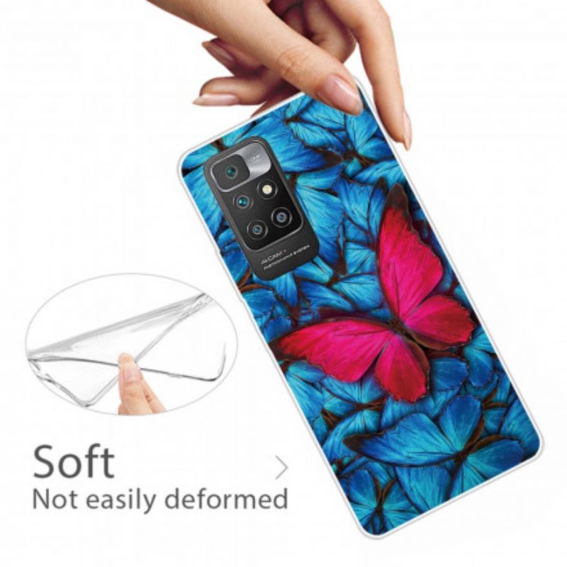 Hülle Xiaomi Redmi 10 Handyhülle Wilde Schmetterlinge