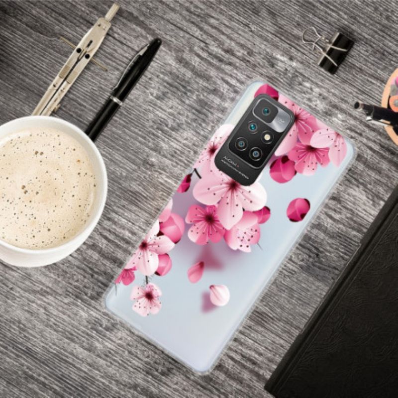 Hülle Xiaomi Redmi 10 Kleine Rosa Blumen