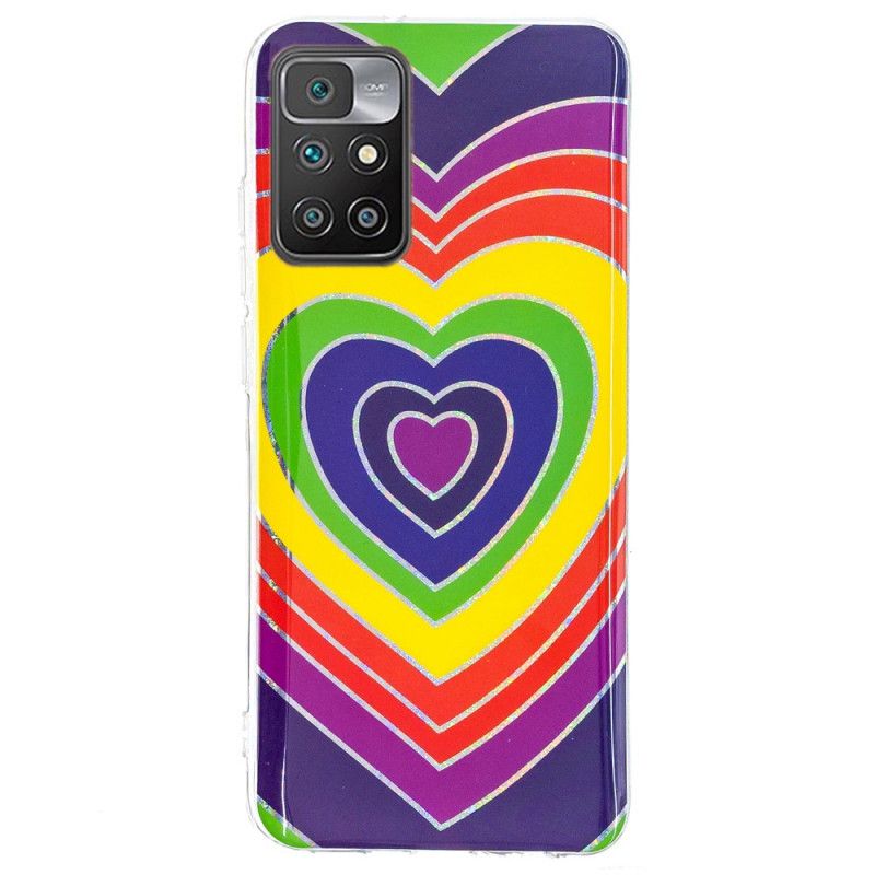 Hülle Xiaomi Redmi 10 Psychedelisches Herz