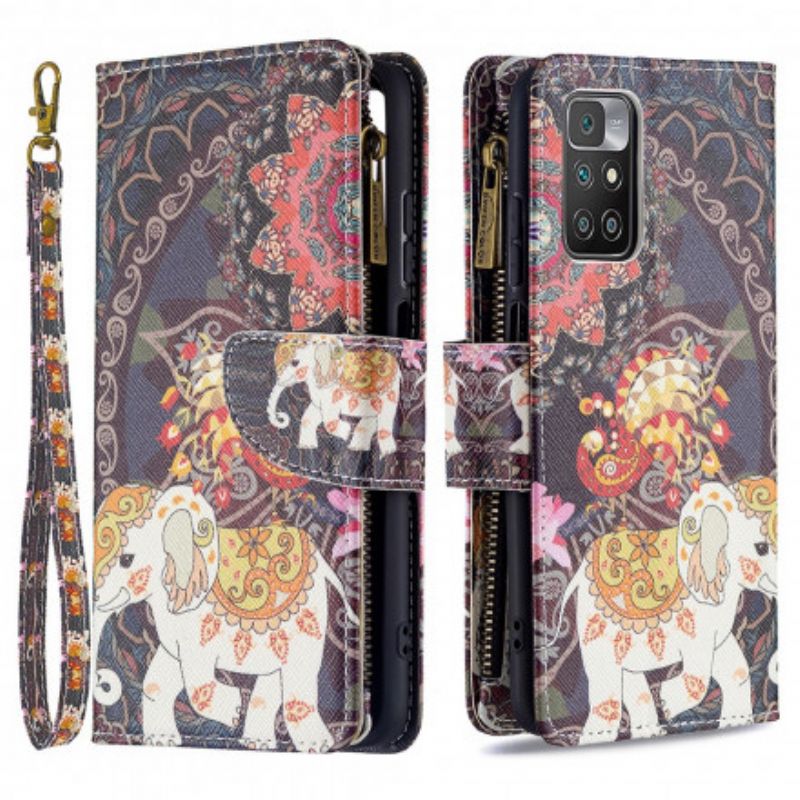 Lederhüllen Für Xiaomi Redmi 10 Elefantentasche Mit Reißverschluss
