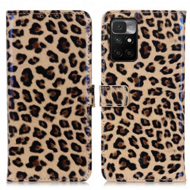 Lederhüllen Für Xiaomi Redmi 10 Leopard