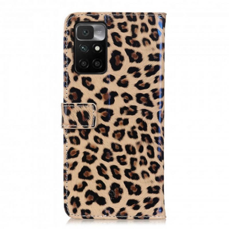 Lederhüllen Für Xiaomi Redmi 10 Leopard