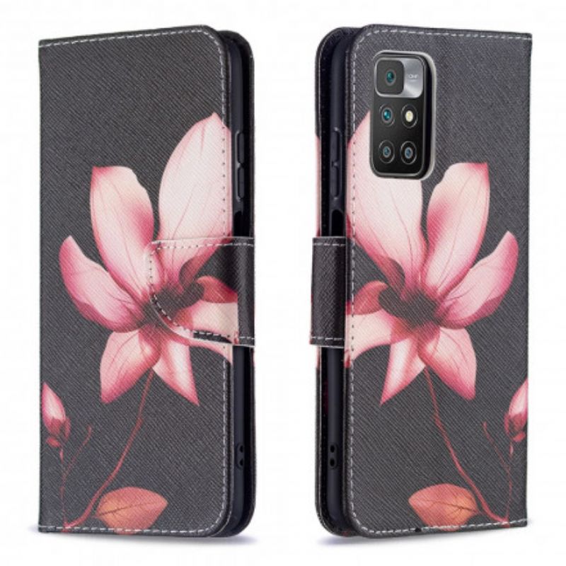 Lederhüllen Für Xiaomi Redmi 10 Rosa Blume