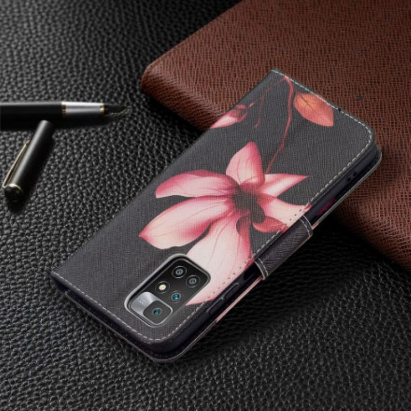 Lederhüllen Für Xiaomi Redmi 10 Rosa Blume