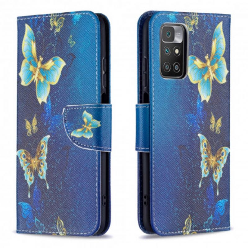 Lederhüllen Für Xiaomi Redmi 10 Unglaubliche Schmetterlinge