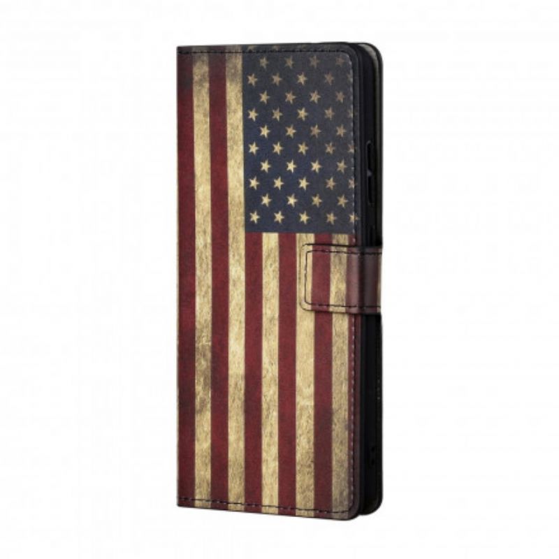 Lederhüllen Xiaomi Redmi 10 Amerikanische Flagge