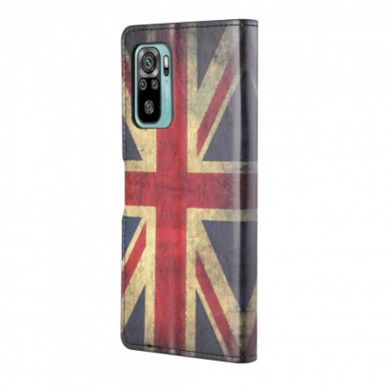 Lederhüllen Xiaomi Redmi 10 England Flaggenband