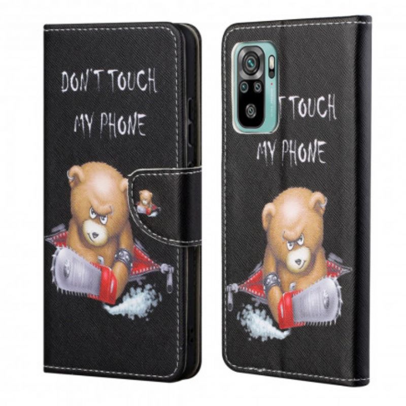 Lederhüllen Xiaomi Redmi 10 Handyhülle Gefährlicher Bär