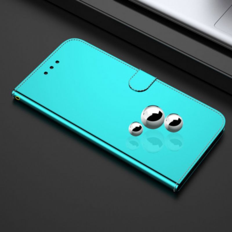 Lederhüllen Xiaomi Redmi 10 Handyhülle Kunstleder-spiegelabdeckung