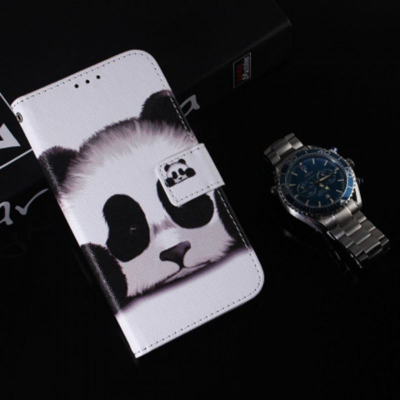Lederhüllen Xiaomi Redmi 10 Handyhülle Pandagesicht